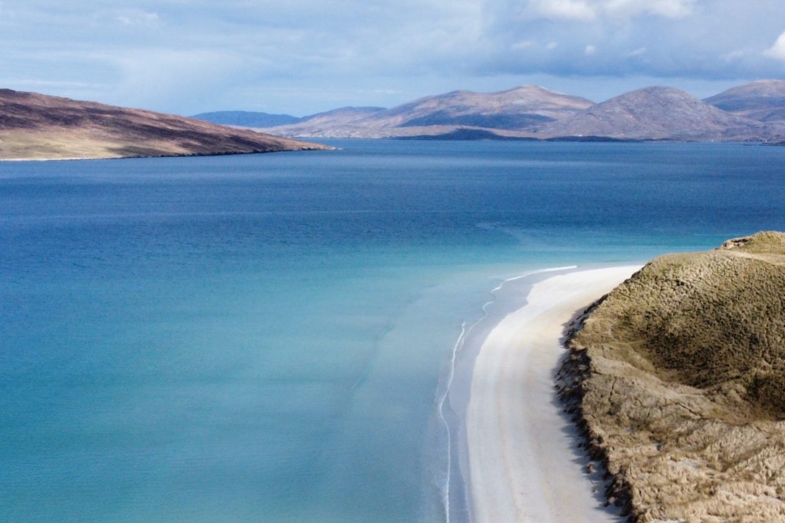 beach over head image of isle of harris