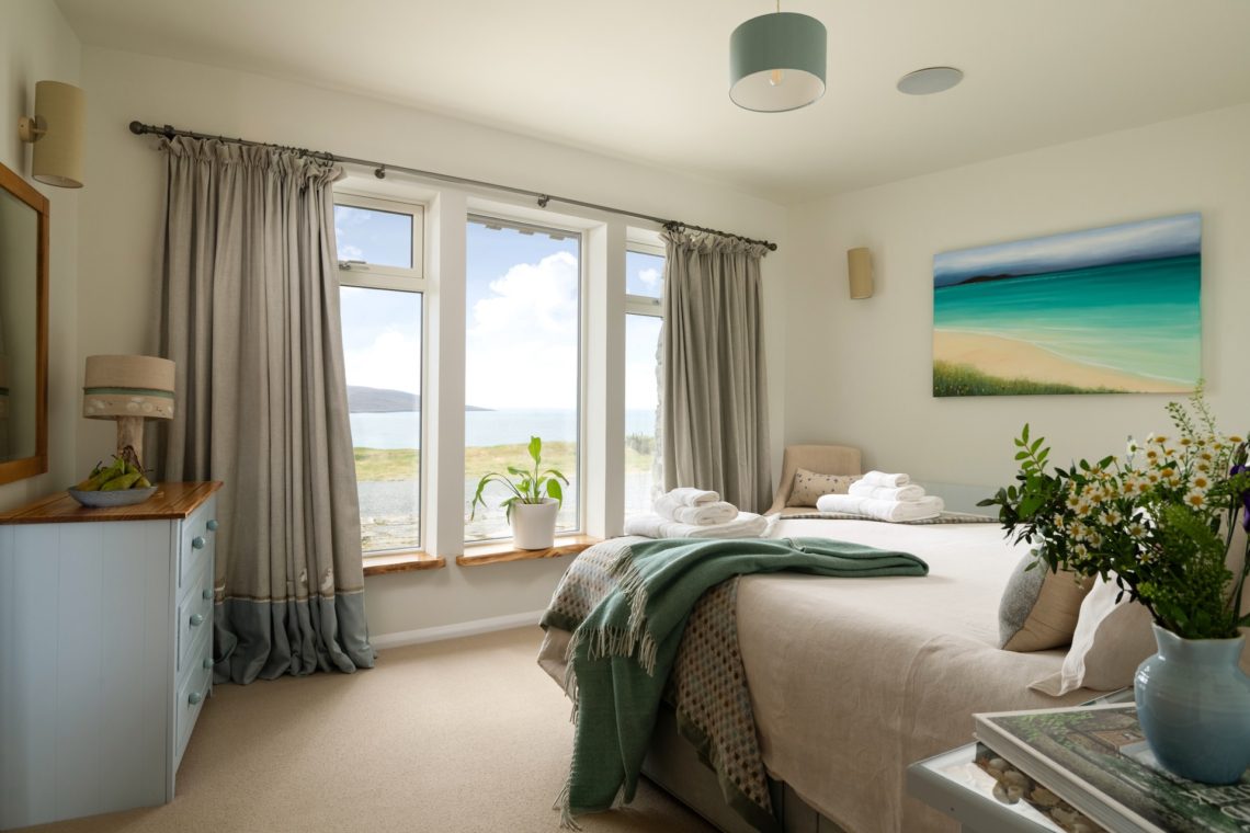 Bedroom overlooking sea