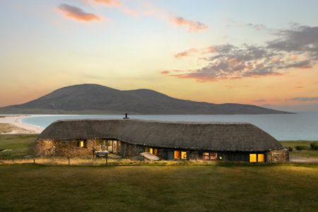 scenic exterior shot of oran na mara in the evening